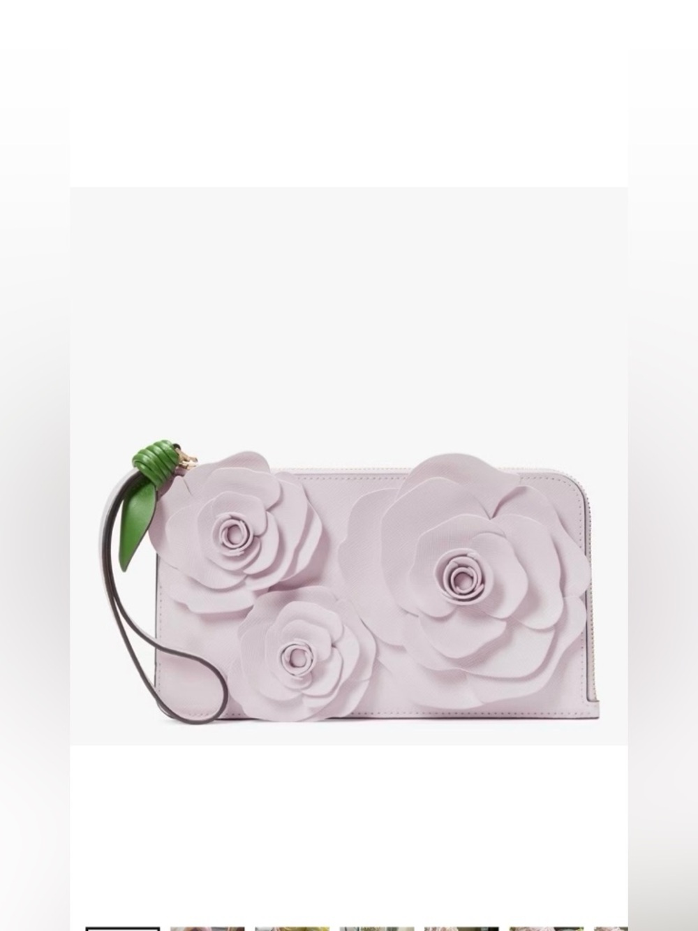 Kate Spade Flora Flower Medium L-Zip Wristlet